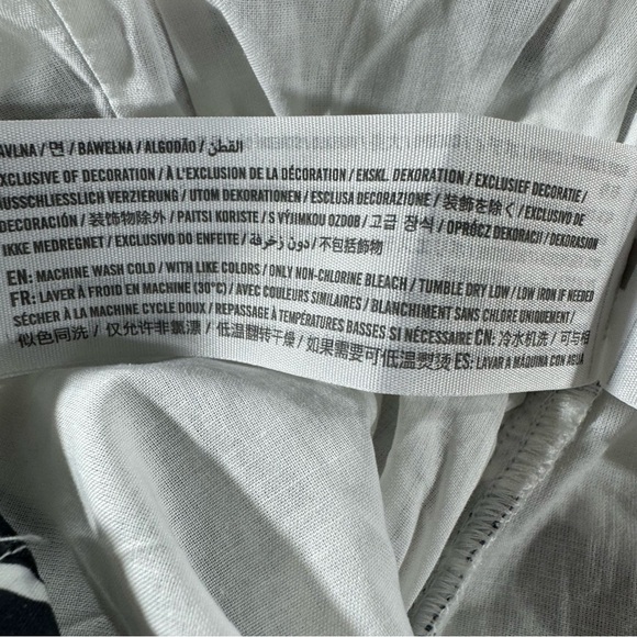 One-Shoulder Black and White Leaf Print Top formal business casual beach summer - Picture 11 of 15